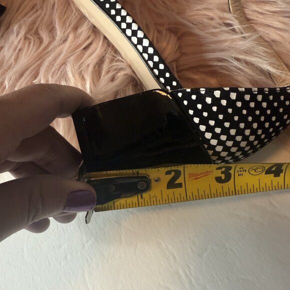 Stuart Weitzman Simple Block Heel Ankle Strap Sandals Black White - Picture 6 of 7